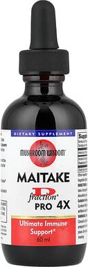 Mushroom Wisdom, Maitake D-Fraction, Pro 4X, Maitake-D-Fraktion, Pro 4X, 60 ml (22 mg pro Portion)