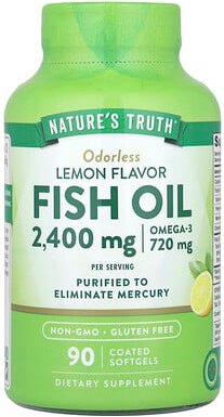 Thumbnail - Nature's Truth, Fish Oil, Fischöl, Zitrone, 90 überzogene Weichkapseln (1.200 mg pro Weichkapsel)