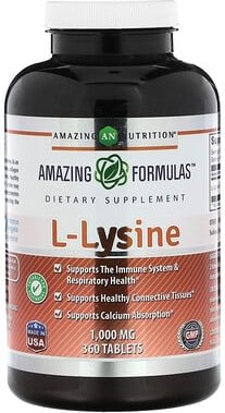 Amazing Nutrition, L-Lysin, 1.000 mg, 360 Tabletten