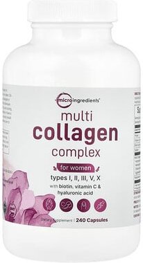 Thumbnail - Micro Ingredients, Multi- Collagen Complex, Multi-Kollagen-Komplex, für Frauen, 240 Kapseln