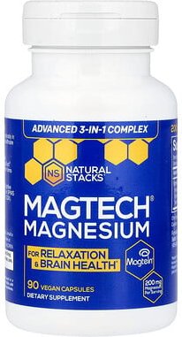 Natural Stacks, MagTech®, Magnesium, 90 vegane Kapseln (66,6 mg pro Kapsel)