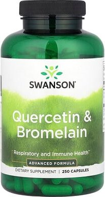 Thumbnail - Swanson, Quercentin & Bromelain, Respiratory Health, Ergänzungsmittel mit Quercetin und Bromelain, für die Gesundheit de...