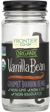 Frontier Co-op, Organic Vanilla Bean, Bio-Vanilleschote, 1 Bohne