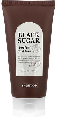 Skinfood, Black Sugar Perfect Scrub Foam, Schaum für ein perfektes Peeling, 180 g (6,34 oz.)