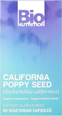 Bio Nutrition, California Poppy Seed, Ergänzungsmittel mit kalifornischem Mohn, 500 mg, 60 pflanzliche Kapseln