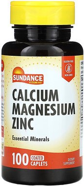 Sundance Vitamins, Calcium, Magnesium, Zink, 100 beschichtete Kapseln