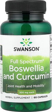 Swanson, Full Spectrum® Boswellia and Curcumin, Weihrauch und Kurkumin, 60 Kapseln