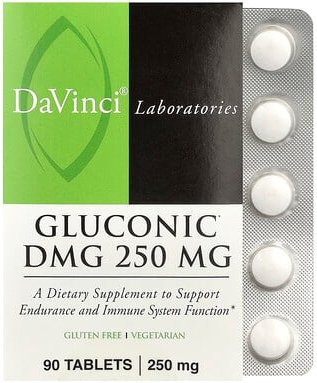Thumbnail - DaVinci Laboratories, Gluconsäure-DMG, 250 mg, 90 Tabletten