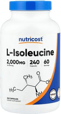 Nutricost, L-Isoleucin, L-Isoleucin, 240 Kapseln (500 mg pro Kapsel)