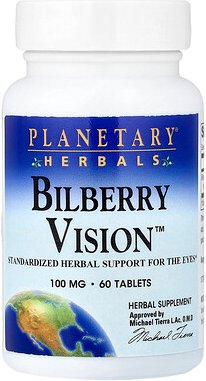 Planetary Herbals, Bilberry Vision™, 100 mg, 60 Tabletten
