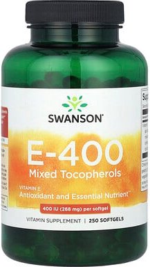 Swanson, Gemischte Vitamin-E-Tocopherole, 400 IU, 250 Weichkapseln