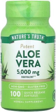 Thumbnail - Nature's Truth, Aloe Vera, 5.000 mg, 100 Weichkapseln mit schneller Freisetzung