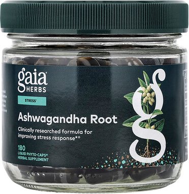 Gaia Herbs, Ashwagandha Root, Ashwagandha-Wurzel, 180 vegane, flüssige Phyto-Kapseln