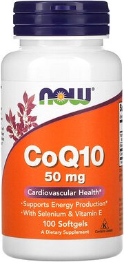 NOW Foods, CoQ10, 50 mg, 100 Weichkapseln