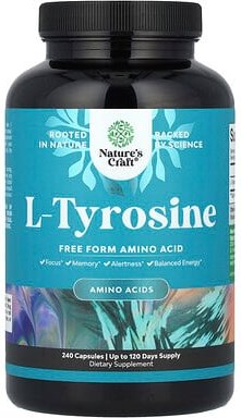 Nature's Craft, L-Tyrosine, L-Tyrosin, 240 Kapseln (500 mg pro Kapsel)