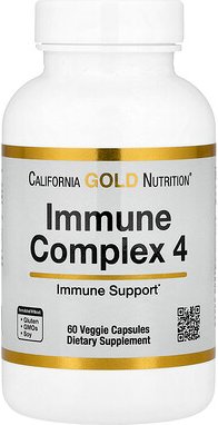 California Gold Nutrition, Immune Complex 4, Komplex zur Unterstützung des Immunsystems, 60 pflanzliche Kapseln