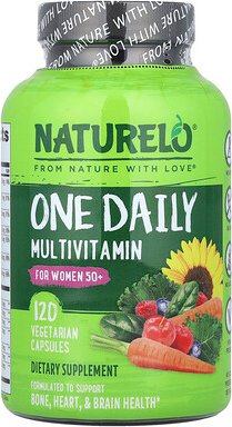 NATURELO, One Daily Multivitamin, For Women 50+, tägliches Multivitamin für Frauen ab 50, 120 pflanzliche Kapseln