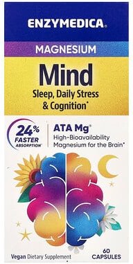 Enzymedica, Magnesium, Mind, 60 Kapseln (350 mg pro Kapsel)