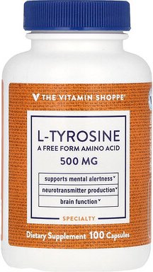 The Vitamin Shoppe, L-Tyrosine, L-Tyrosin, 500 mg, 100 Kapseln