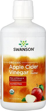 Swanson, Organic Apple Cider Vinegar with Mother, Bio-Apfelessig mit Mutter, 946 ml (32 fl. oz.)