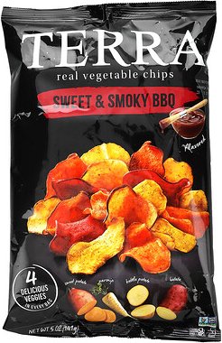 Terra, Echte Gemüsechips, Sweet & Smoky BBQ, echte Gemüsechips, Sweet & Smoky BBQ, 141 g (5 oz.)