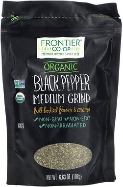 Frontier Co-op, Schwarzer Bio-Pfeffer, mittlerer Mahlgrad, 188 g (6,63 oz.)