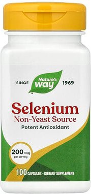 Nature's Way, Selenium, Selen, 200 mcg, 100 Kapseln