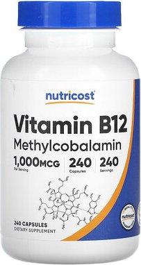 Nutricost, Vitamin B12, 1.000 mcg, 240 Kapseln