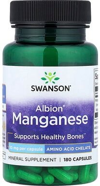 Swanson, Albion® Manganese, Mangan, 10 mg, 180 Kapseln