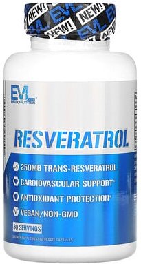 EVLution Nutrition, Resveratrol, 250 mg, 60 vegetarische Kapseln