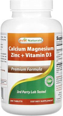 Best Naturals, Calcium-Magnesium-Zink + Vitamin D3, 300 Tabletten