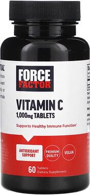 Force Factor, Vitamin C, 1.000 mg, 60 Tabletten
