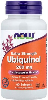 NOW Foods, Ubiquinol, Ubichinol, 200 mg, 60 Weichkapseln