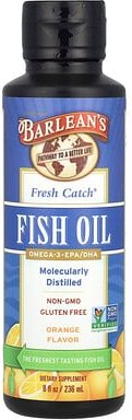 Thumbnail - Barlean's, Frisches Fangfischöl, Omega-3 EPA / DHA, Orangengeschmack, 236 ml (8 fl oz)