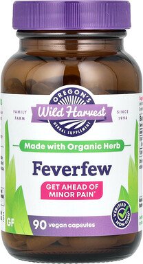 Oregon's Wild Harvest, Feverfew, Mutterkraut, 90 vegane Kapseln (300 mg pro Kapsel)