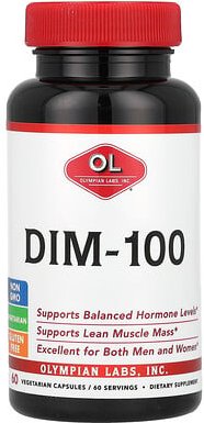 Olympian Labs, DIM-100, 60 pflanzliche Kapseln (100 mg pro Kapsel)