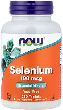 NOW Foods, Selen, 100 mcg, 250 Tabletten