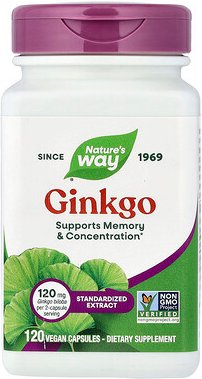Nature's Way, Ginkgo, standardisiertes Extrakt, 120 vegane Kapseln