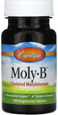 Carlson, Moly-B, 100 pflanzliche Tabletten (500 mcg pro Tablette)