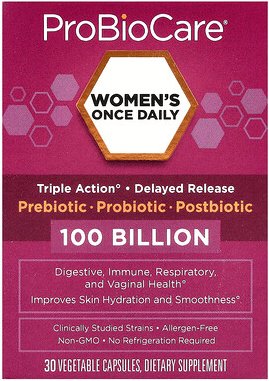 ProBioCare, Women's Once Daily Probiotic, Probiotikum für Frauen, 100 Milliarden, 30 pflanzliche Kapseln