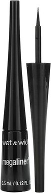 wet n wild, MegaLiner Liquid Eyeliner, flüssiger Eyeliner, C871A Black, 3,5 ml (0,12 fl. oz.)
