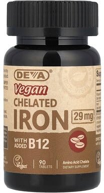 Deva, Vegane Eisen-Chelatverbindung, 29 mg, 90 Tabletten
