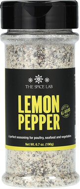 The Spice Lab, Lemon Pepper Seasoning, Zitronenpfeffer-Gewürzmischung, 190 g (6,7 oz.)