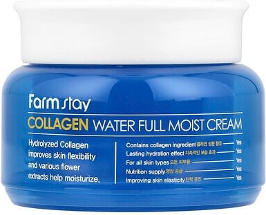 Farmstay, Collagen Water Full Moist Cream, Feuchtigkeitscreme mit Kollagenwasser, für alle Hauttypen, 100 g (3,52 oz.)