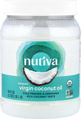 Nutiva, Organic Coconut Oil, Virgin, natives Bio-Kokosöl, 1,6 l (54 fl. oz.)