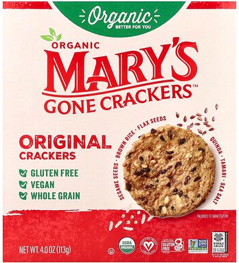 Mary's Gone Crackers, Organic Original Crackers, Bio-Cracker, 113 g (4 oz.)