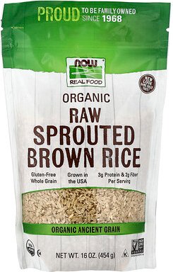 NOW Foods, Real Food, Bio-Naturreis, gekeimt, roh, 454 g (16 oz.)