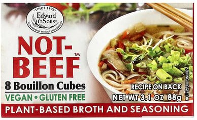 Edward & Sons, Not-Beef™ Bouillon Cubes, Brühwürfel, 8 Würfel, 88 g (3,1 oz.)