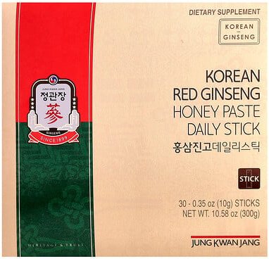 JungKwanJang, Korean Red Ginseng Honey Paste Daily Stick, Koreanischer-Roter-Ginseng-Honig-Paste-Stick, 30 Sticks, je 10...
