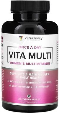 Vitauthority, Vita Multi, Women‘s Multivitamin, Multivitamine für Frauen, 90 pflanzliche Kapseln